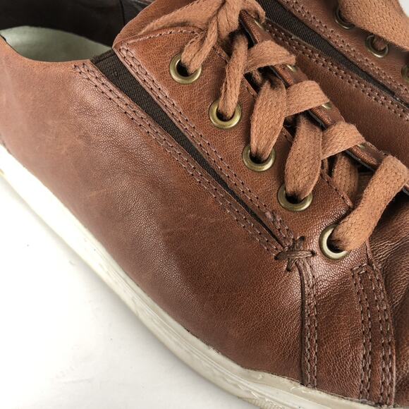 SALVIA Shoes Women's Sz 40 EU 9‎ US Brown Leather Lace Up Comfort Sneakers - Picture 3 of 12